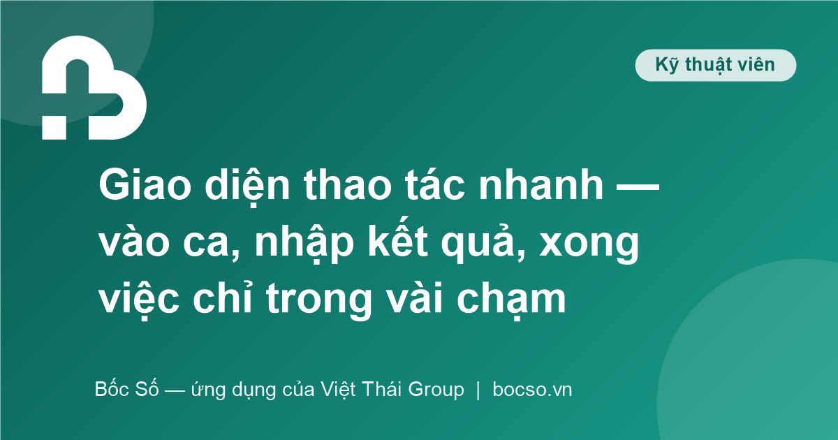 app xét nghiệm phòng khám