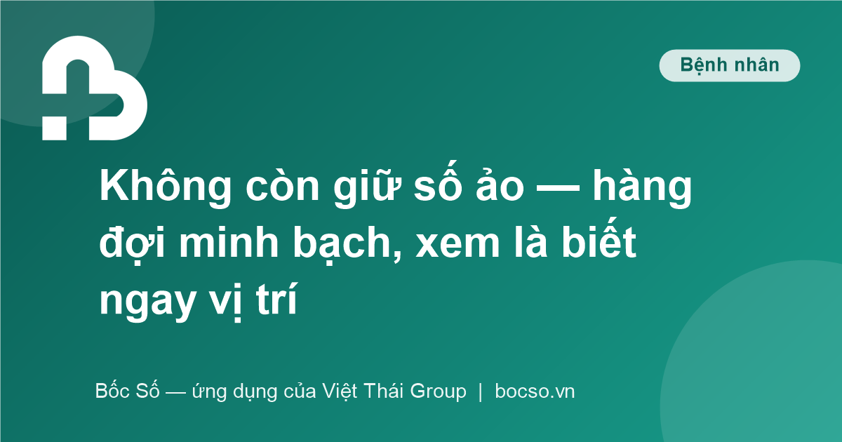 bốc số khám bệnh viện