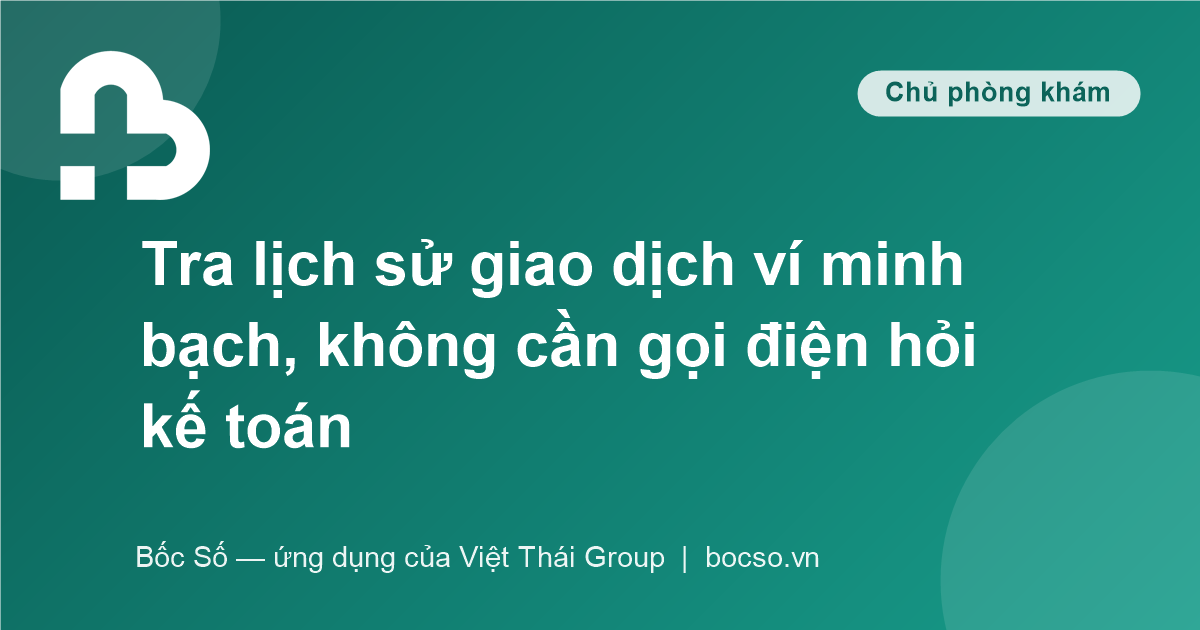 phần mềm quản lý tài chính phòng khám
