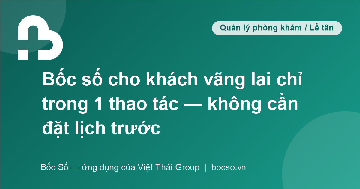 ứng dụng bốc số phòng khám