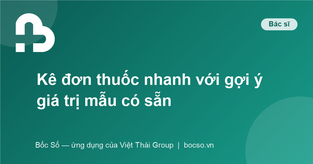 ứng dụng kê đơn thuốc
