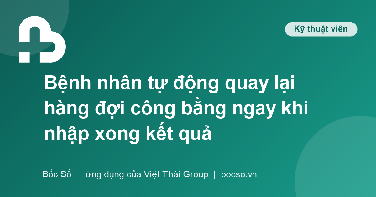 ứng dụng phòng khám cho kỹ thuật viên