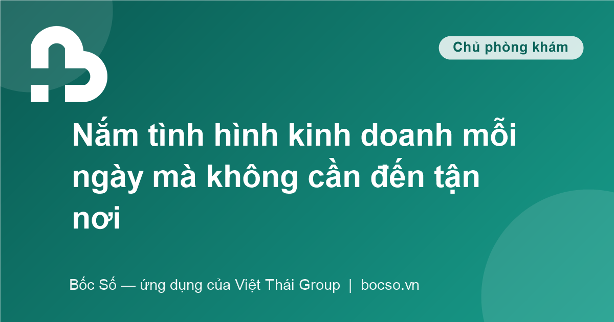 ứng dụng quản lý phòng khám từ xa