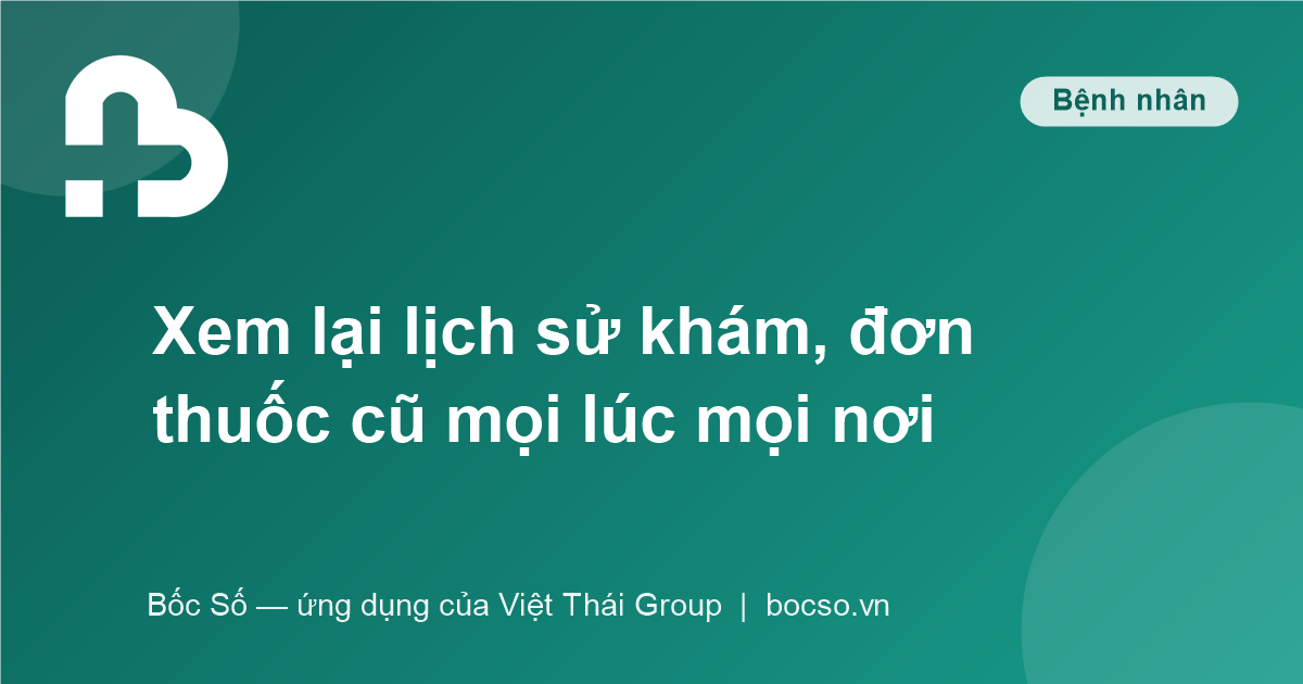 ứng dụng theo dõi hồ sơ khám bệnh