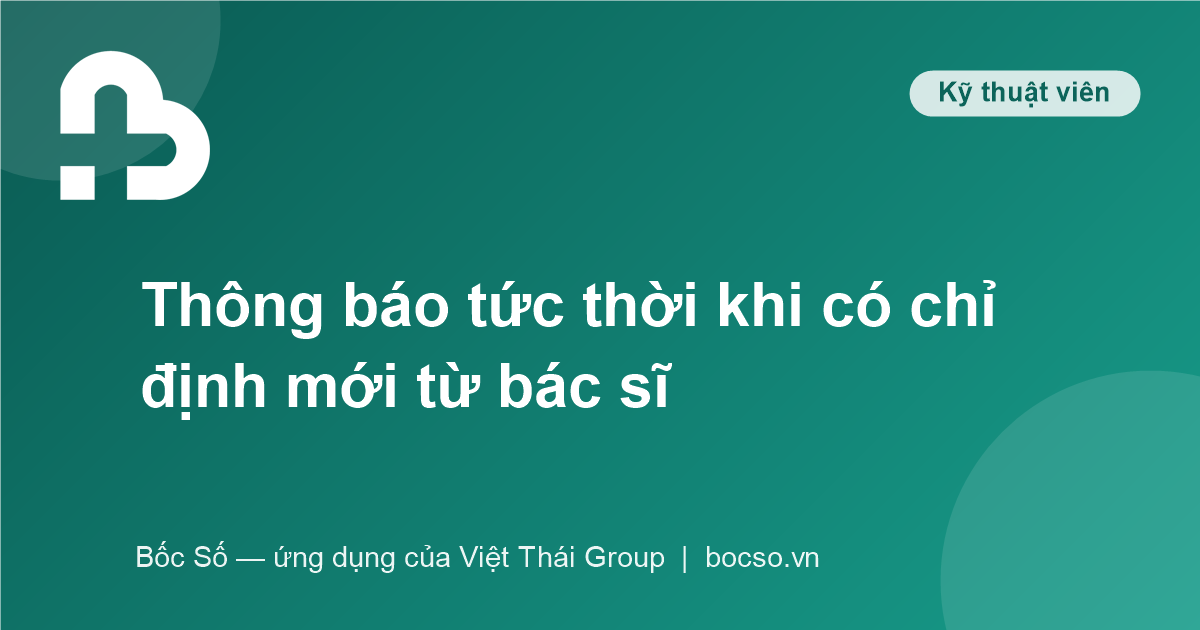 ứng dụng thông báo phòng khám